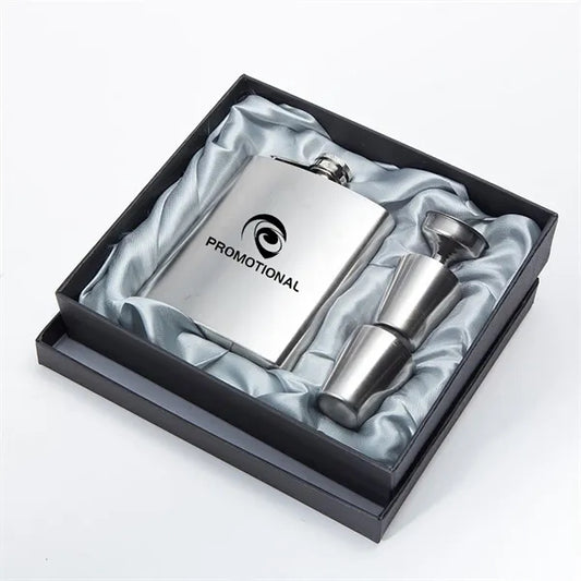Custom Portable Pocket Whiskey Flagon Gift Set