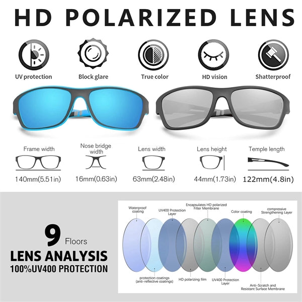 Driving Cycling Fishing Sunglasses 100% UV Protection