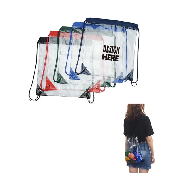 Clear PVC Drawstring Backpack