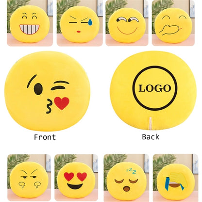 Round Expression Pillows Stuffed Decorations
