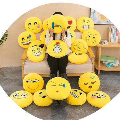 Round Expression Pillows Stuffed Decorations
