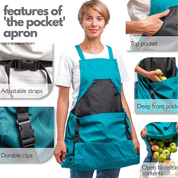 Garden Apron With Quick Release Pockets
