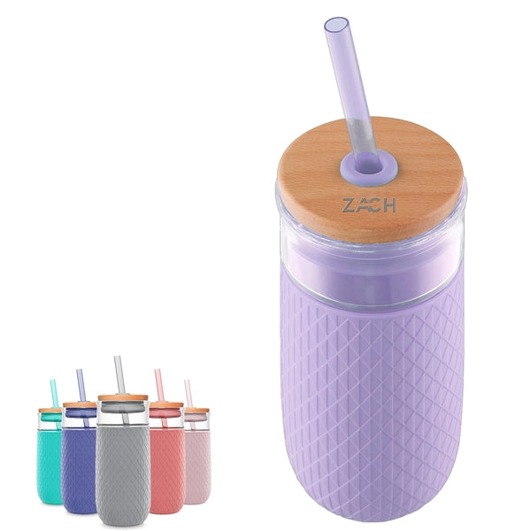 Glass Tumbler With No Sweat Sleeve And Splash Proof