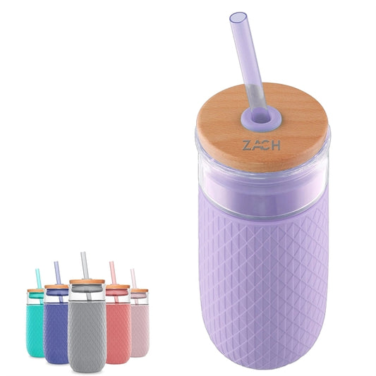 Glass Tumbler With No Sweat Sleeve And Splash Proof
