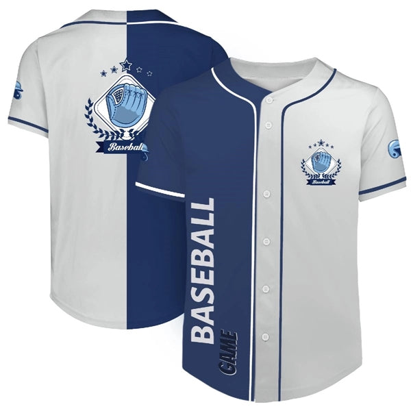 CUSTOM FULL-COLOR DYE SUBLIMATED FULL BUTTON BASEBALL JERSEY