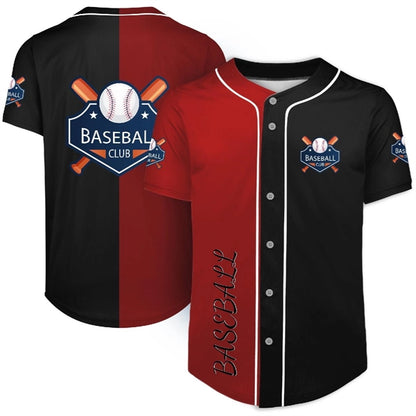 CUSTOM FULL-COLOR DYE SUBLIMATED FULL BUTTON BASEBALL JERSEY
