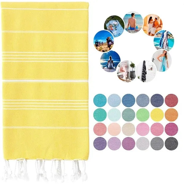 Travel Turkish Cotton Beach Towel Oversized Bath Blanket