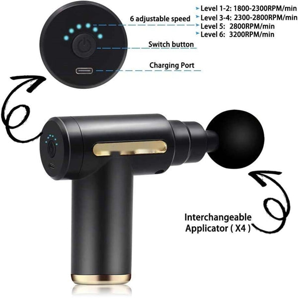 Mini massager gun with carry bag