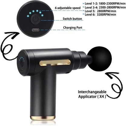 Mini massager gun with carry bag