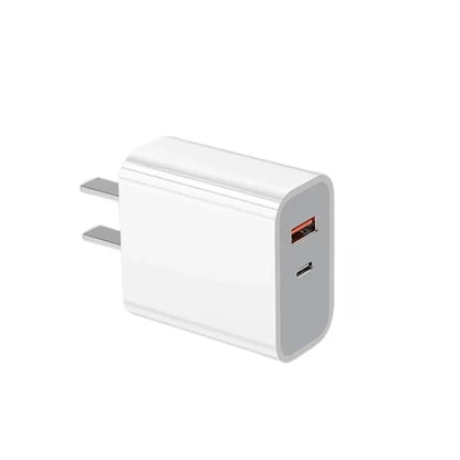 Dual Port PD Power Fast Type C Charging Block Plug Adapter