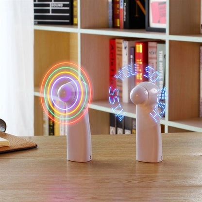 Portable Mini Fan with LED Message Customized