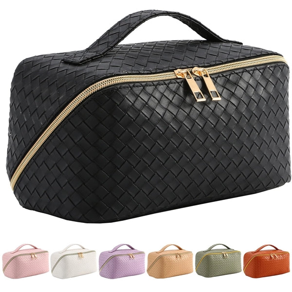 Portable PU Leather Waterproof Cosmetic Bag