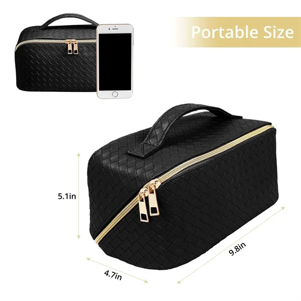 Portable PU Leather Waterproof Cosmetic Bag