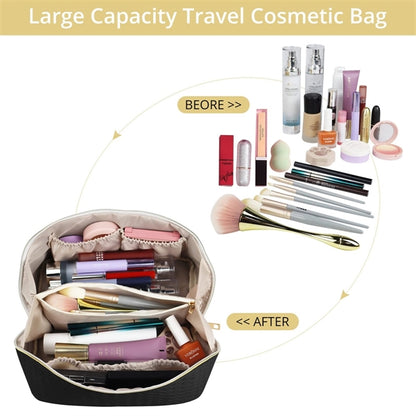 Portable PU Leather Waterproof Cosmetic Bag