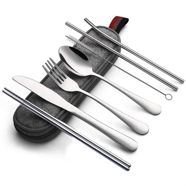Portable Stainless Steel Flatware Set