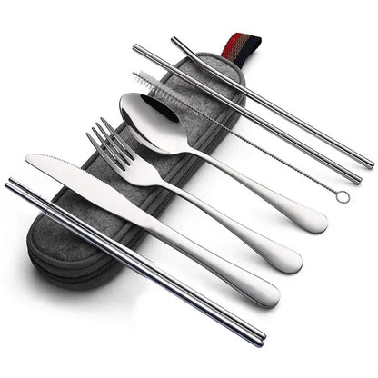 Portable Stainless Steel Flatware Set
