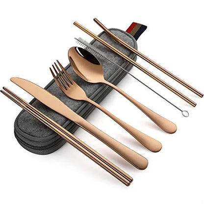 Portable Stainless Steel Flatware Set