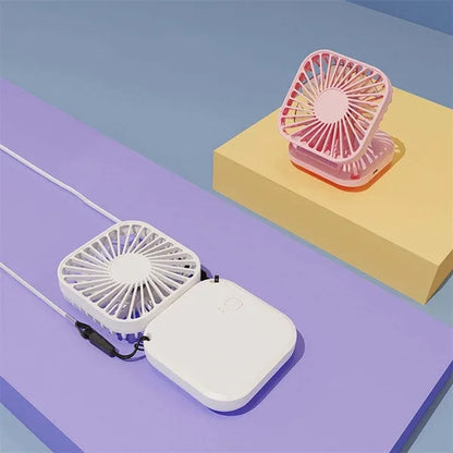 Hanging Mini Neck Fan with External Battery