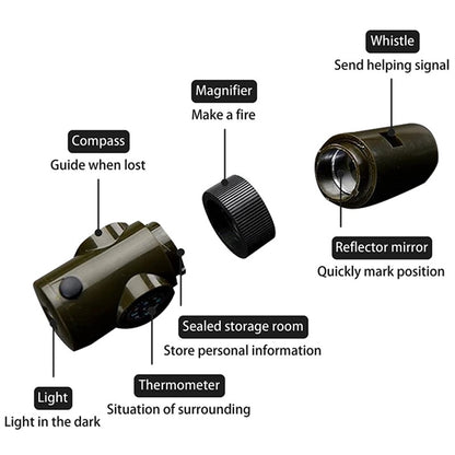 Multifunctional Emergency Survival Whistle 7 in 1