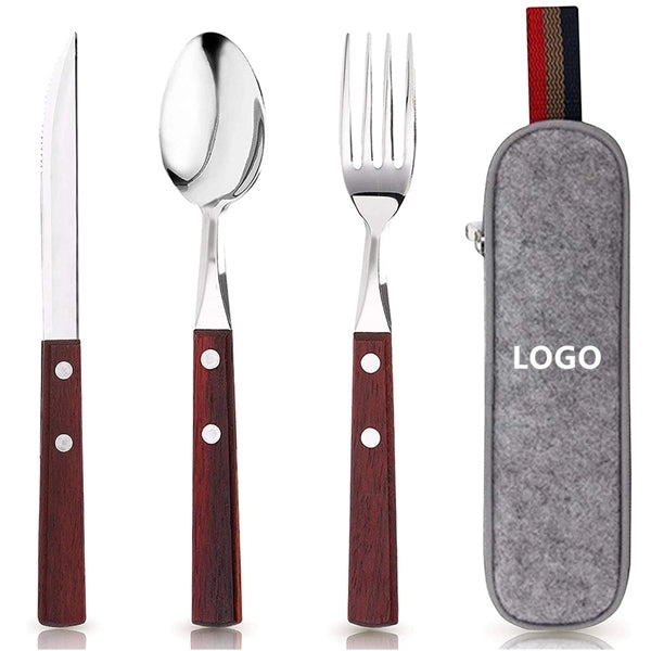 Stainless Steel Travel Utensil with Case