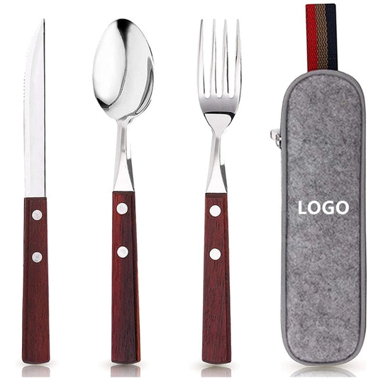 Stainless Steel Travel Utensil with Case
