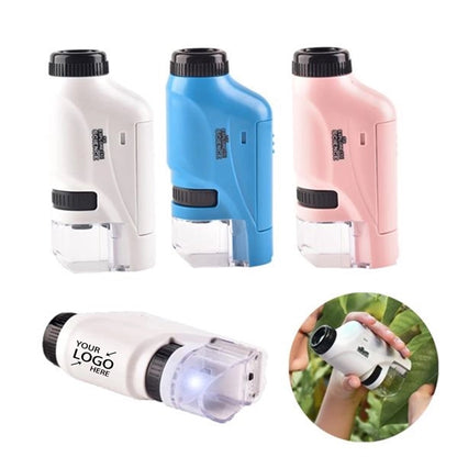 Portable Mini Microscope with LED Light