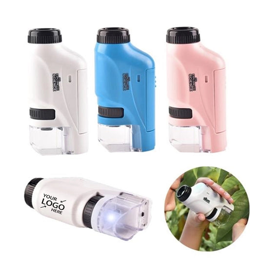 Portable Mini Microscope with LED Light