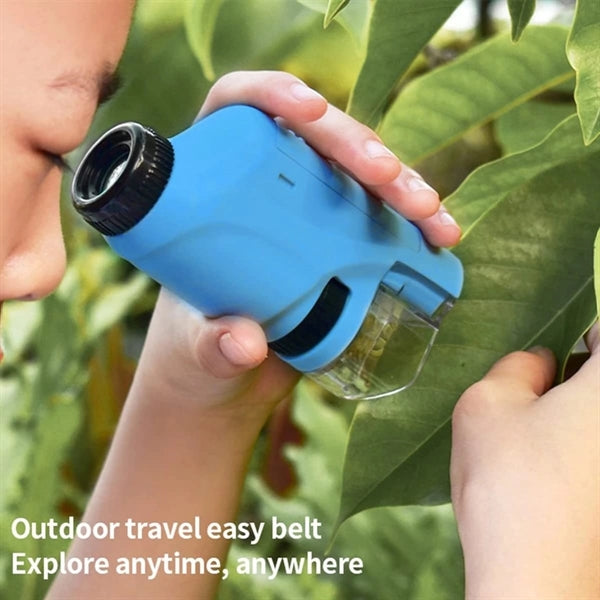 Portable Mini Microscope with LED Light