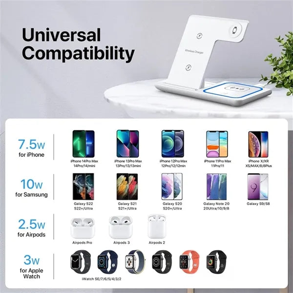 3 in 1 Wireless Charger Charging Station