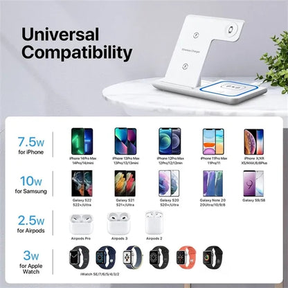 3 in 1 Wireless Charger Charging Station