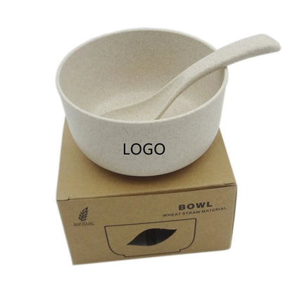 Wheat Straw Rice Bowl With Spoon