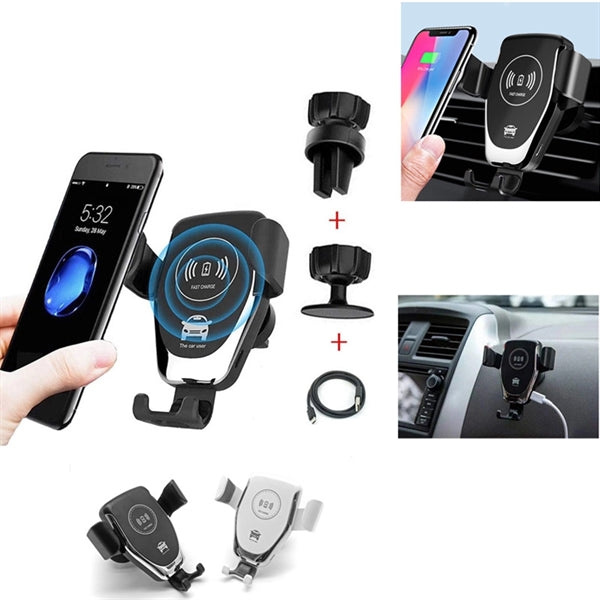2 In 1 Car Phone Holder Mount Wireless Charger