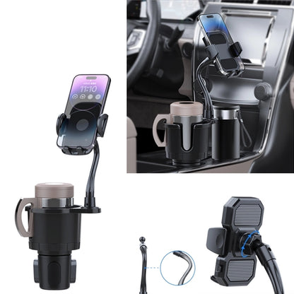 2 in 1 Adjustable Car Cup Holder Expander with Phone Mount