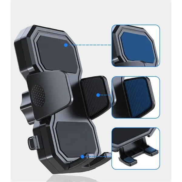 2 in 1 Adjustable Car Cup Holder Expander with Phone Mount