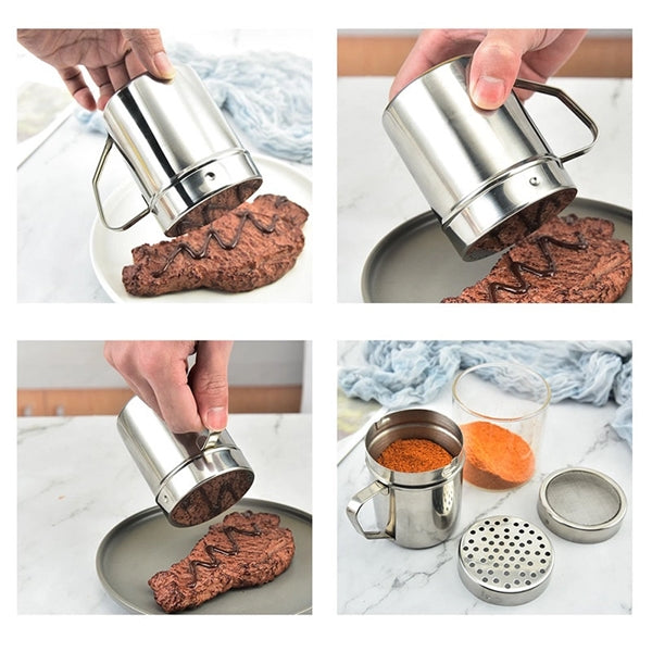 304 Stainless Steel Dredges Shaker With Handle