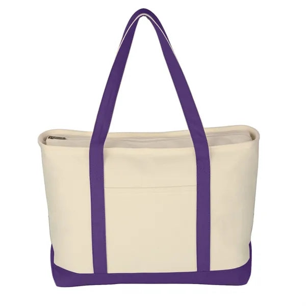 Large Canvas Boat Tote Bag