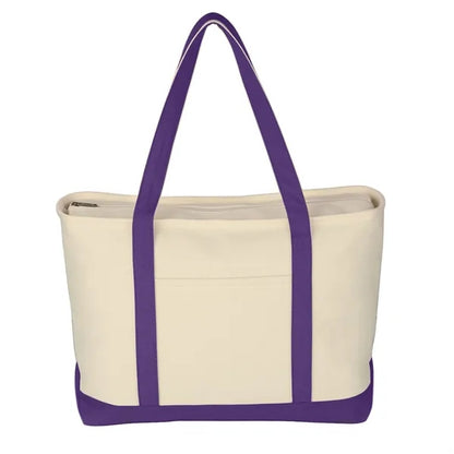 Large Canvas Boat Tote Bag