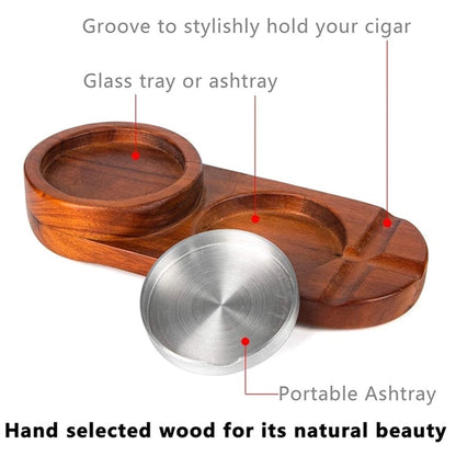 Whiskey Glass Tray And Cigar Ashtray Coaster
