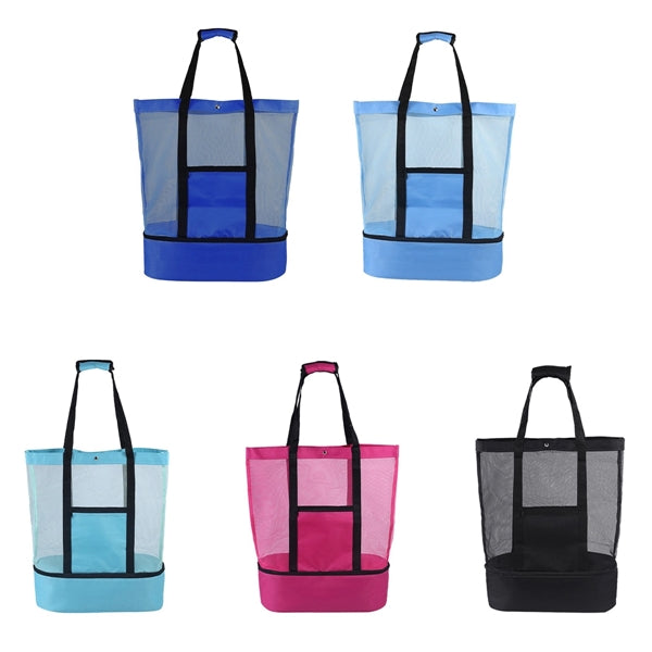 Mesh Beach Tote Cooler Bag