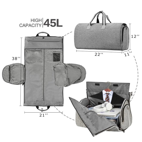 2 in 1 Hanging Suitcase Suit Travel Bags
