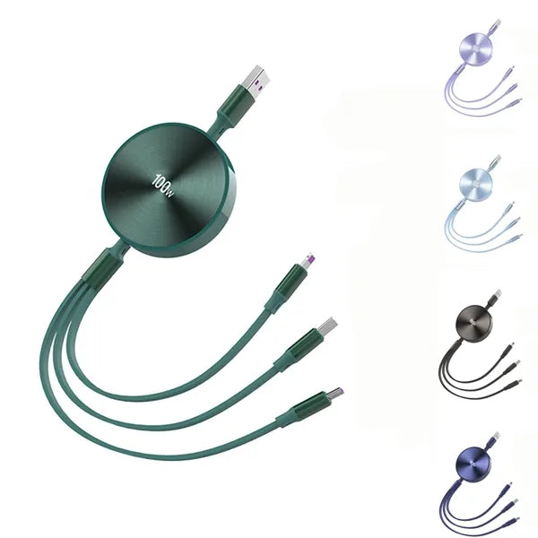 100W 3-In-1 Charging Cable