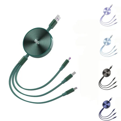 100W 3-In-1 Charging Cable