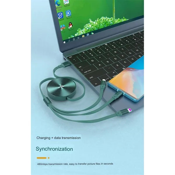 100W 3-In-1 Charging Cable