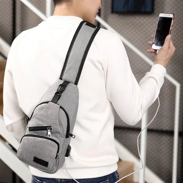 USB Charging Crossbody Backpack