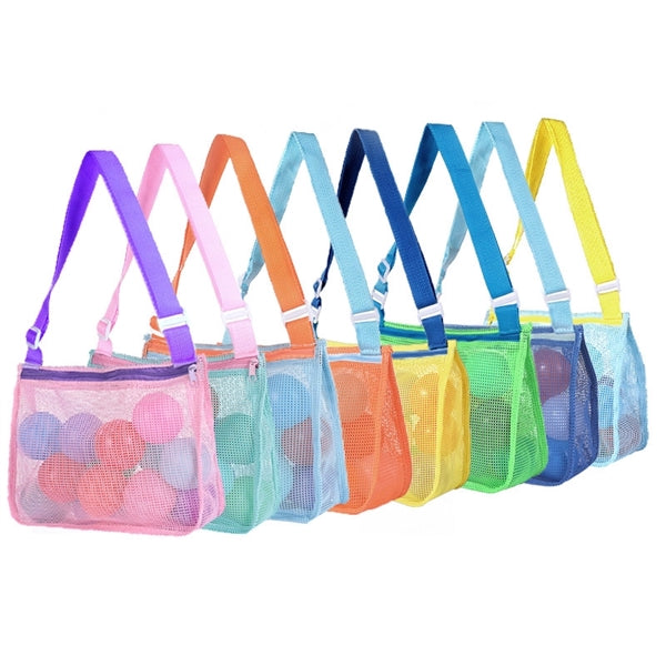 Kids Adjustable Straps Beach Toy Mesh Bag