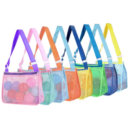 Kids Adjustable Straps Beach Toy Mesh Bag