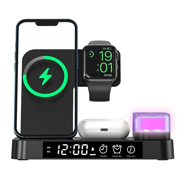 Wireless Charging Station with LED Night Light