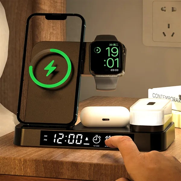 Wireless Charging Station with LED Night Light