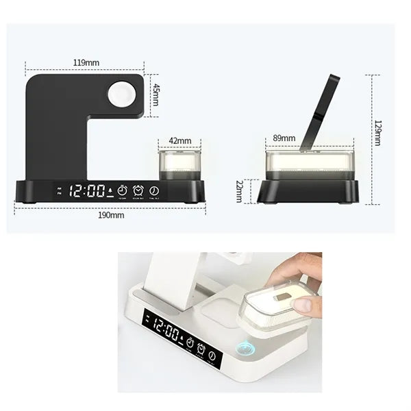 Wireless Charging Station with LED Night Light