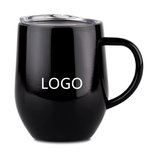 12OZ Stainless Steel Double Wall Mugs with Handle